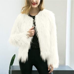 Women's White Teddy Jacket